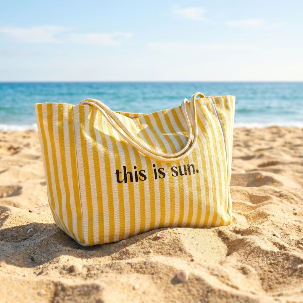 Strandtas 'this is sun.'