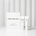Cadeauset 'this is us.' body wash (150ml) + body cream (150ml)